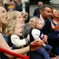 Blake Lively i Ryan Reynolds z dziećmi, córką James i synem Inez, na ceremonii gwiazdy na Hollywood Walk of Fame.