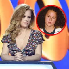 Kaja Paschalska z mężem i dziećmi. Na zdjęciu Kaja Paschalska, a w kółku jej syn.