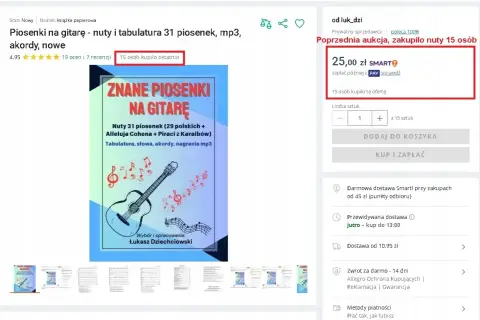 Okładka książki "Znane piosenki na gitarę" z ilustracją gitary i nutami.