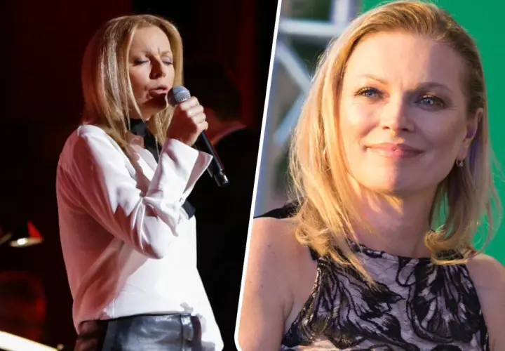 Anna Maria Jopek śpiewa na scenie i uśmiecha się do kamery. Jej romanse inspirują fanów.