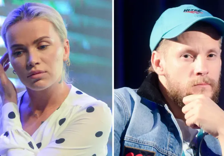 Maffashion i Fabijański na zdjęciu. Ona w białej bluzce w grochy, on w jeansowej kurtce i niebieskiej czapce.