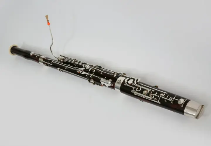 Fagot, jeden z instrumentów dętych drewnianych, z charakterystycznym ustnikiem.
