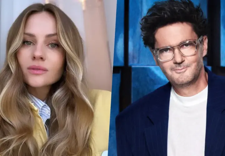 Kuba Wojewódzki i jego partnerka, Anna Mucha, w zestawieniu. Ona w żółtej kurtce, on w granatowej marynarce.