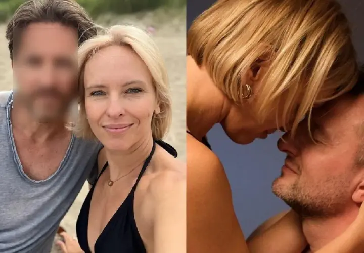 Iwona Rejzner z mężem na plaży i w intymnym uścisku.