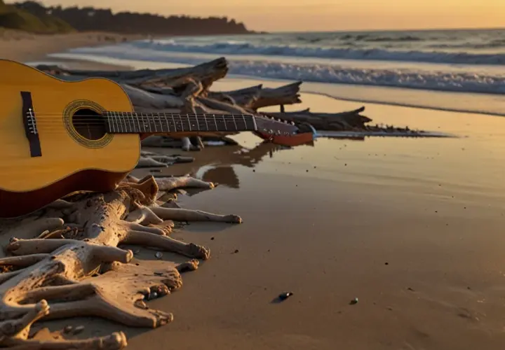 Akordy na jednej z dzikich plaż - szybka nauka gry na gitarze od podstaw