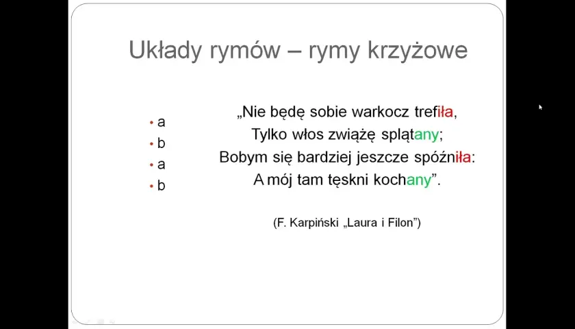 Układ rymów w poezji: rodzaje, znaczenie i zastosowanie