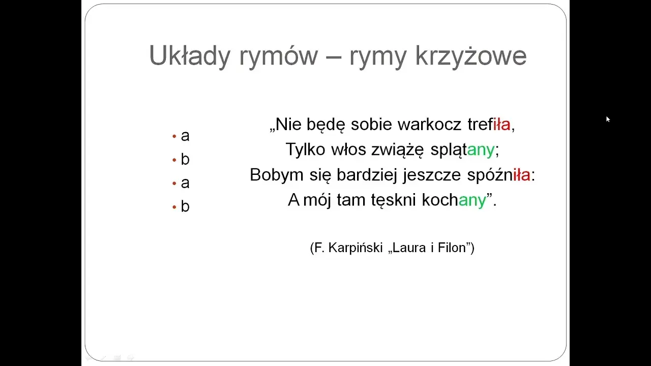 Układ rymów w poezji: rodzaje, znaczenie i zastosowanie