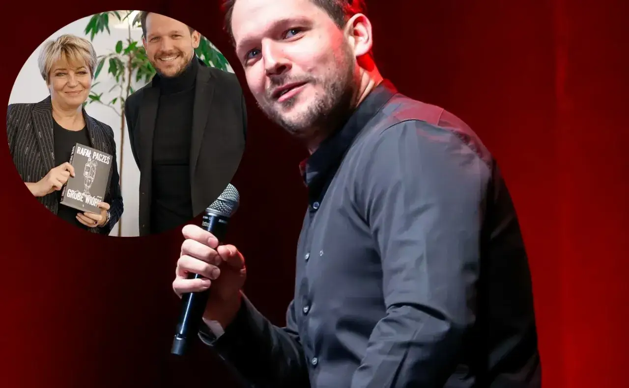 Rafał Pacześ z partnerką prezentują książkę 